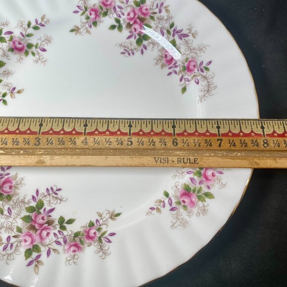 1960 Vintage Royal Albert Tea cup, Saucer, and Dessert Plate, Lavender Rose, - Picture 7 of 10